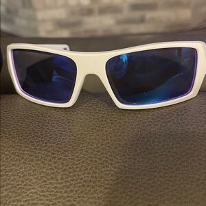 Oakley Gascan White Sunglasses with Blue accents